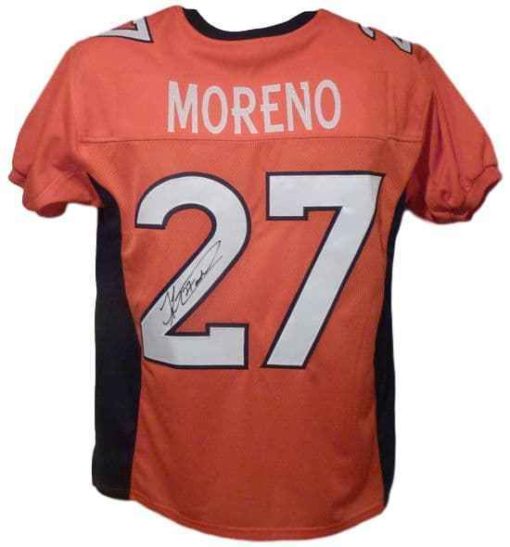 Knowshon Moreno Autographed/Signed Denver Broncos Orange XL Jersey 12486