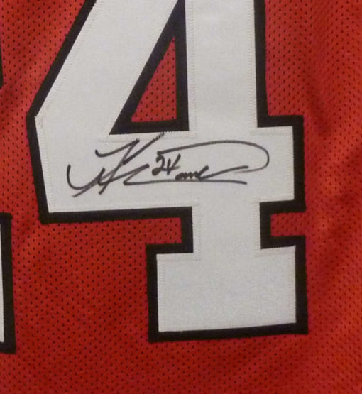 Knowshon Moreno Autographed/Signed Georgia Bulldogs Red XL Jersey 12487