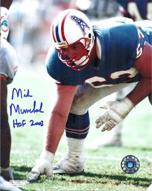Mike Munchak Autographed/Signed Houston Oilers 8x10 Photo 12519