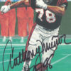 Anthony Munoz Autographed Cincinnati Bengals Goal Line Art Card Black HOF 12525
