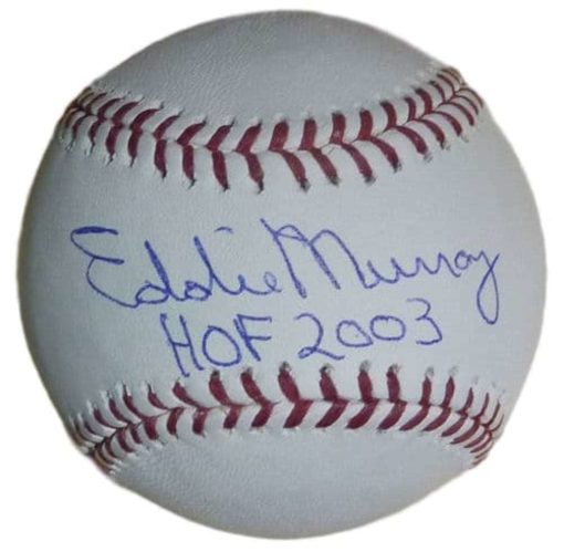 Eddie Murray Autographed Baltimore Orioles OML Baseball HOF JSA 12536