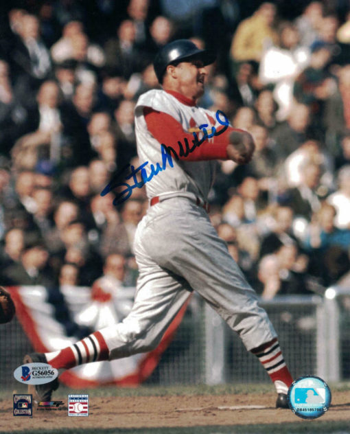 Stan Musial Autographed/Signed St Louis Cardinals 8x10 Photo BAS 12539 PF