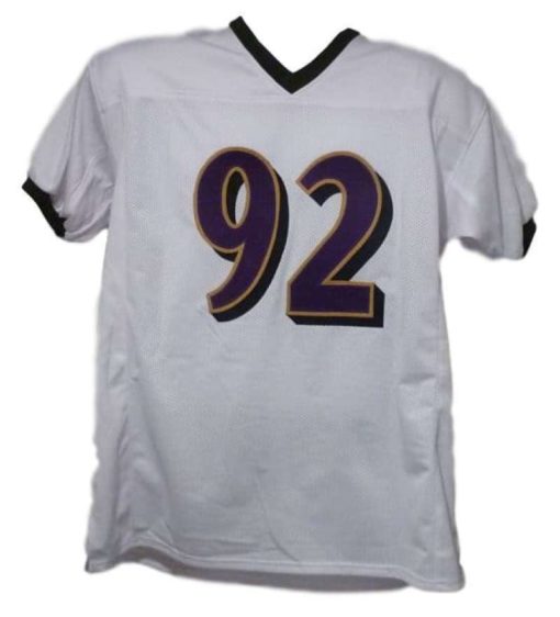 Haloti Ngata Autographed Balitmore Ravens XL White Jersey SB XLVII Champ 12572