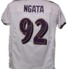 Haloti Ngata Autographed Balitmore Ravens XL White Jersey SB XLVII Champ 12572