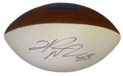 Hakeem Nicks Autographed/Signed New York Giants White Logo Football JSA 12577