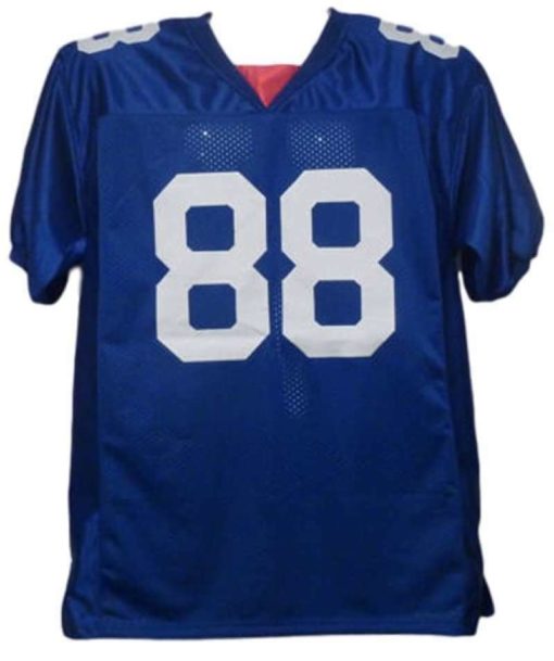 Hakeem Nicks Autographed/Signed New York Giants Blue XL Jersey 12578