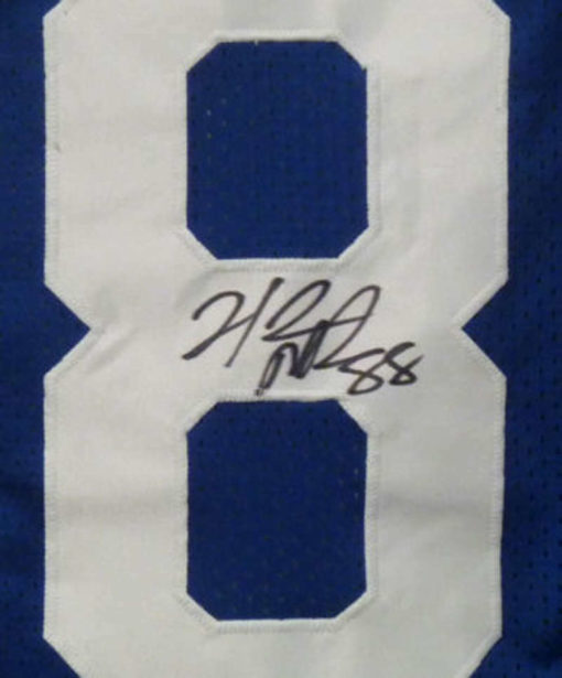 Hakeem Nicks Autographed/Signed New York Giants Blue XL Jersey 12578