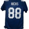 Hakeem Nicks Signed New York Giants Blue XL Jersey SB XLVI Champs 12579