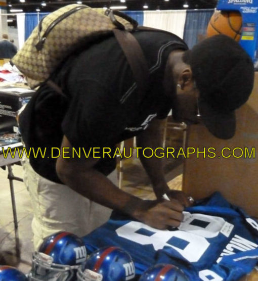 Hakeem Nicks Autographed New York Giants Blue XL Jersey The Dream 12580
