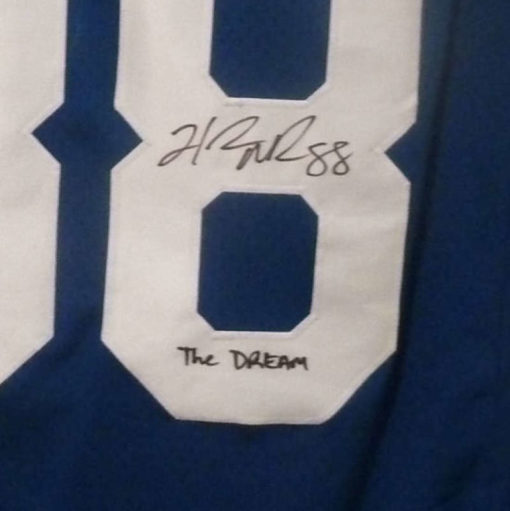 Hakeem Nicks Autographed New York Giants Blue XL Jersey The Dream 12580