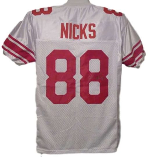 Hakeem Nicks Autographed/Signed New York Giants White XL Jersey 12581