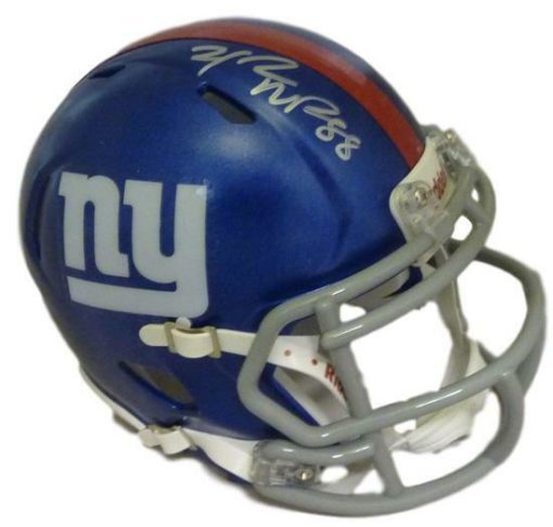 Hakeem Nicks Autographed New York Giants Riddell Speed Mini Helmet 12582