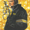 Chuck Noll Autographed Pittsburgh Steelers Goal Line Art Card Blue HOF JSA 12593