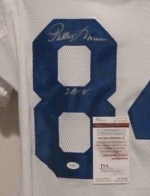 Pettis Norman Autographed Dallas Cowboys White XL Jersey SB V JSA 12595