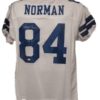 Pettis Norman Autographed Dallas Cowboys White XL Jersey SB V JSA 12595