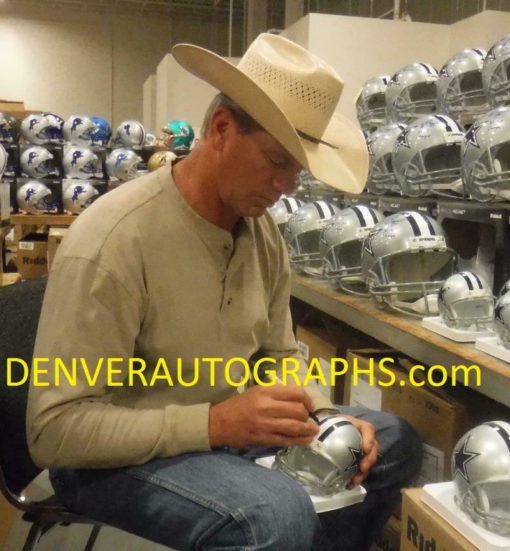 Jay Novacek Autographed Dallas Cowboys Mini Helmet 3x SB Champ JSA 12604