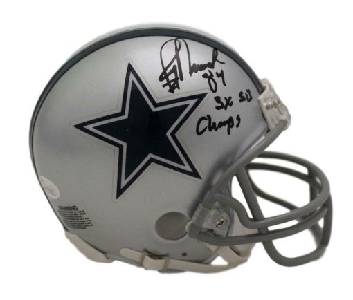 Jay Novacek Autographed Dallas Cowboys Mini Helmet 3x SB Champ JSA 12604