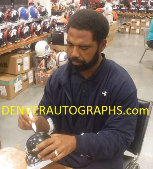 Jonathan Ogden Autographed/Signed Baltimore Ravens Mini Helmet HOF JSA 12630
