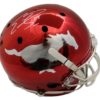 Emmanuel Sanders Signed SMU Mustangs Schutt Chrome Helmet Insc JSA 12633