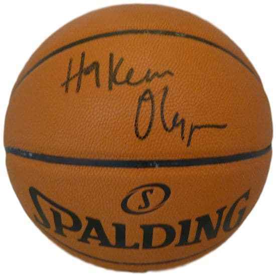 Hakeem Olajuwon Autographed Signed Spalding Basketball Houston Rockets