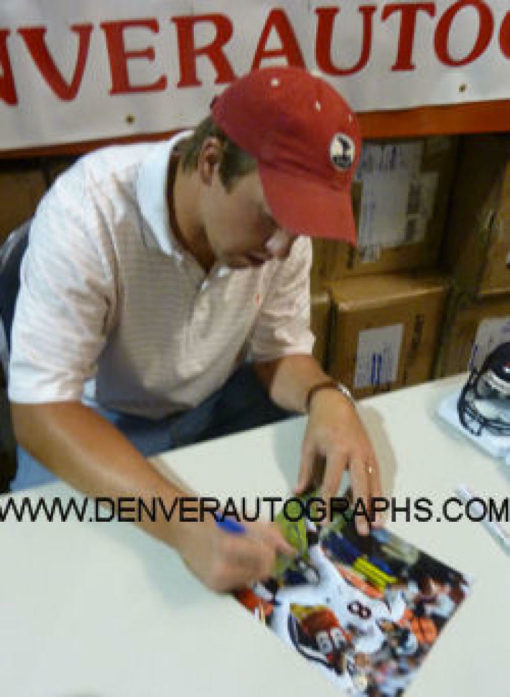 Kyle Orton Autographed/Signed Denver Broncos 8x10 Photo 12659 PF