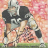 Jim Otto Autographed Oakland Raiders Goal Line Art Card Black HOF 12671
