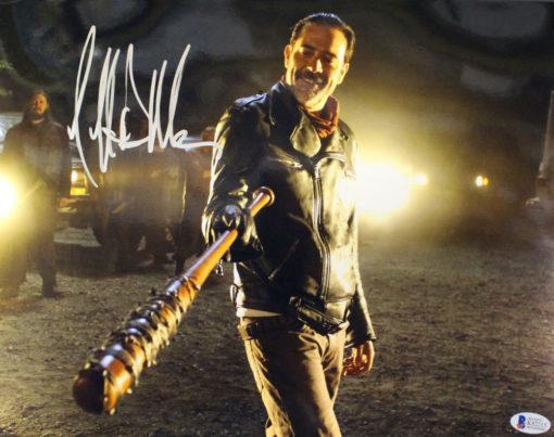 Jeffrey Dean Morgan Autographed Walking Dead 11x14 Photo Negan BAS 12737