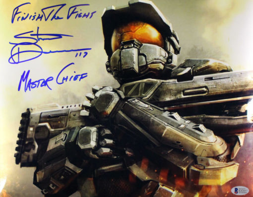 Steve Downes Autographed/Signed Halo 11x14 Photo Master Chief BAS 12740