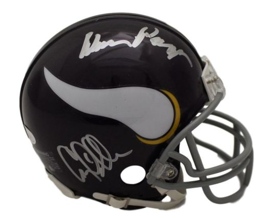 Purple People Eaters Autographed Minnesota Vikings Mini Helmet PPE JSA 12765