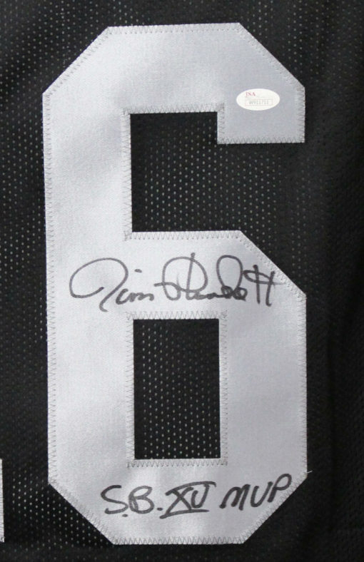 Jim Plunkett Autographed/Signed Oakland Raiders XL Black Jersey JSA SB MVP 12768