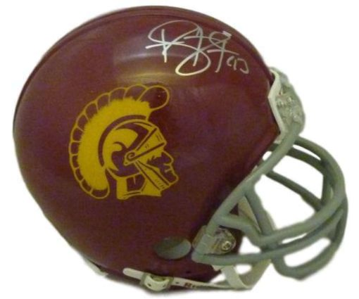 Troy Polamalu Autographed/Signed USC Trojans Mini Helmet JSA 12780