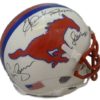 Pony Express Autographed SMU Mustangs Mini Helmet Dickerson McIlhenny JSA 12785