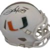 Clinton Portis Autographed/Signed Miami Hurricanes Riddell Mini Helmet JSA 12793