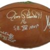 Oakland Raiders SB MVPs Autographed Official Football Biletnikoff +2 JSA 12811