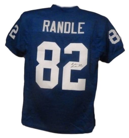 Rueben Randle Autographed/Signed New York Giants Blue XL Jersey BAS 12813