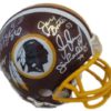 Washington Redskins Hogs Autographed Red Mini Helmet Warren +9 JSA 12819