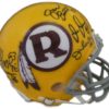 Washington Redskins Hogs Autographed Yellow Mini Helmet Warren +9 JSA 12820