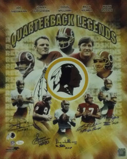 Washington Redskins Quarterbacks Signed 16x20 Theismann, Jurgensen, +3 JSA 12822