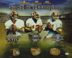 Washington Redskins Autographed Super Bowl Quarterbacks 16x20 Photo JSA 12825