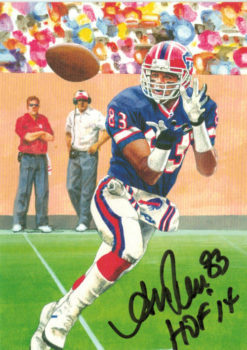 Andre Reed Autographed Buffalo Bills Goal Line Art Card in Black HOF 12827