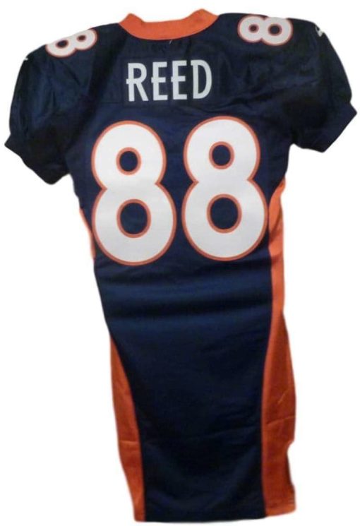 Andre Reed Signed Denver Broncos Game Issued Nike 44 Jersey 5 Insc JSA 12831