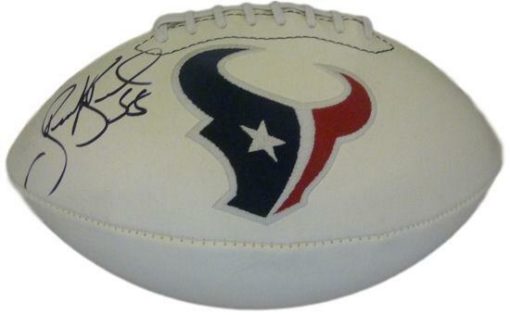 Brooks Reed Autographed/Signed Houston Texans White Logo Football JSA 12834