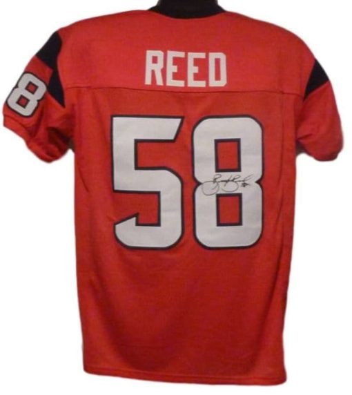 Brooks Reed Autographed/Signed Houston Texans Red XL Jersey 12836