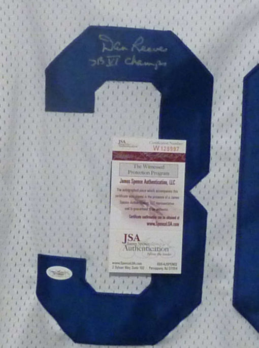 Dan Reeves Autographed/Signed Dallas Cowboys XL White Jersey SB VI JSA 12842