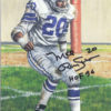 Mel Renfro Autographed Dallas Cowboys Goal Line Art Card HOF Black 12846