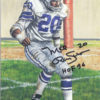 Mel Renfro Autographed Dallas Cowboys Goal Line Art Card HOF Black 12846