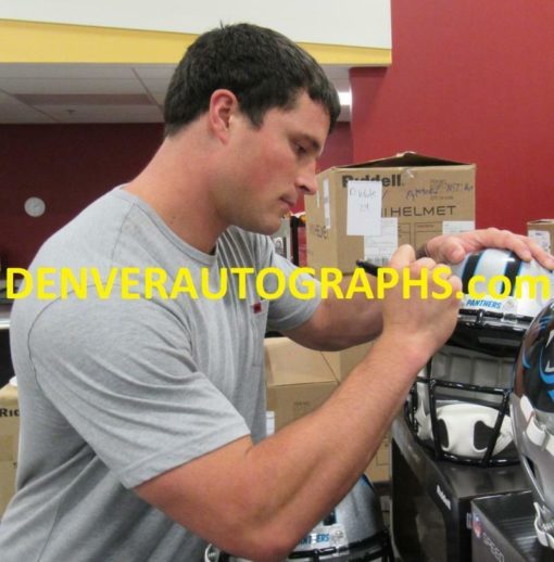 Luke Kuechly Autographed Carolina Panthers Speed Replica Helmet JSA 12851