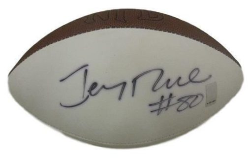 Jerry Rice Autographed/Signed San Francisco 49ers Wilson Logo Football JSA 12858