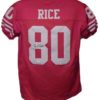 Jerry Rice Autographed San Francisco 49ers red jersey JSA 12862