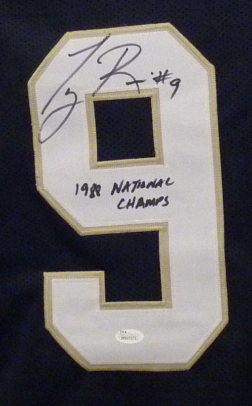 Tony Rice Signed Notre Dame Fighting Irish  XL Jersey National Champs JSA 12870